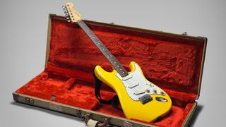 Jeff Beck's 1986 Graffiti Yellow Fender Stratocaster case