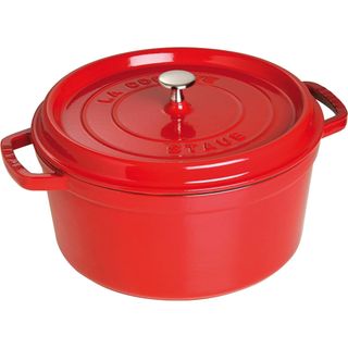 Staub Cast Iron 7-qt Round Cocotte - Cherry