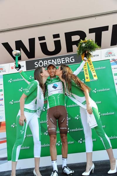 Matteo Montaguti (AG2R) on the podium