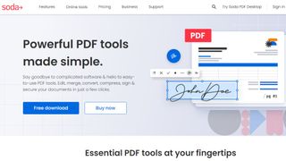 Soda PDF website screenshot.