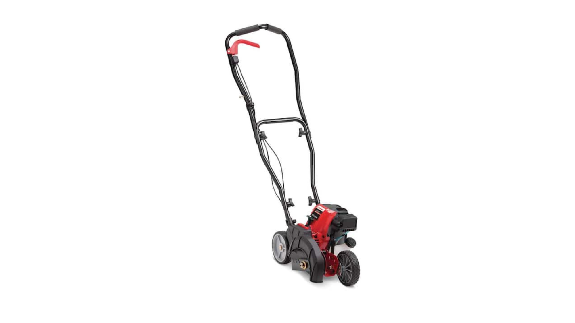 Red and black Troy-Bilt 30 cc 4-Stroke Gas Lawn Edger on white background