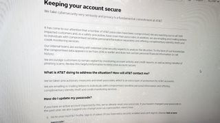AT&T Data Breach page