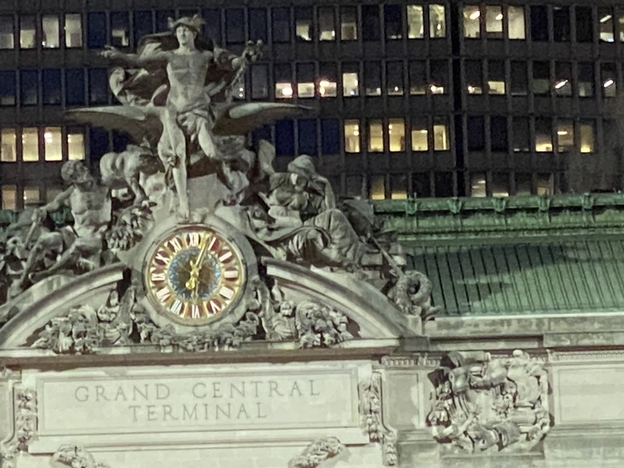 Grand Central Station building clock photo