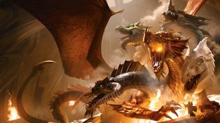 Dungeons & Dragons art of the dragon god Tiamat.