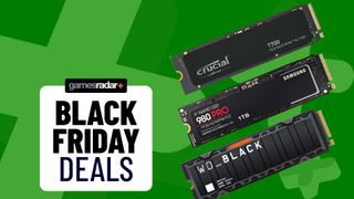 Black Friday SSD Deals on a green background