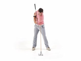 Josh Mayo demonstrating the correct position when rotating in the golf swing