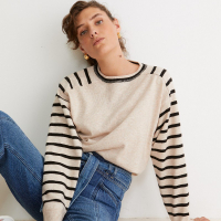 Rodeo Drive Stripe Cream &amp; Black Knitted Sweater: $72