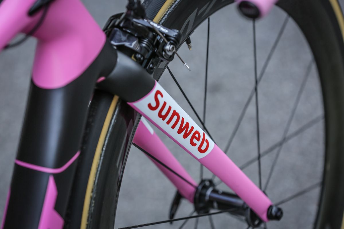 A touch of red to off set the pink graphics