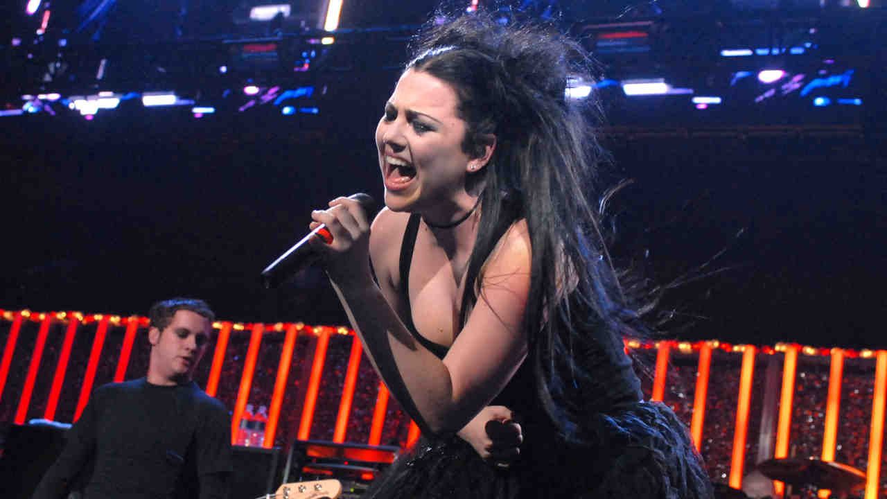 Evanescence’s Amy Lee performing onstage in 2006