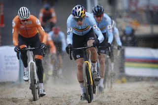 UCI Cyclocross World Championships 2021 Elite Men Oostende 31012021 Wout Van Aert Belgium Team JumboVisma Mathieu van der Poel Alpecin Fenix photo Dion KerckhoffsBettiniPhoto2021