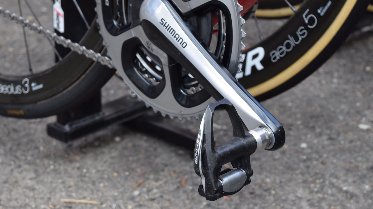 Contador was also running Shimano Dura-Ace 9000 series pedals