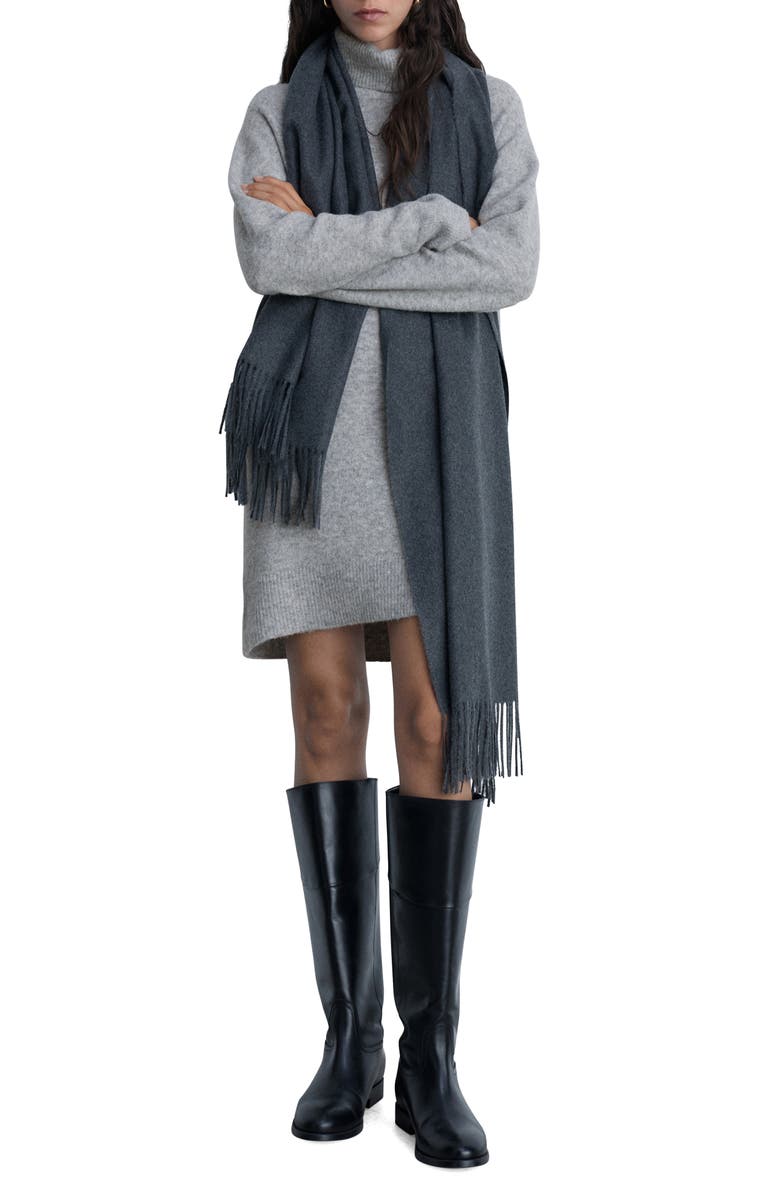 Taldote long -sleeved turtleneck sweater dress