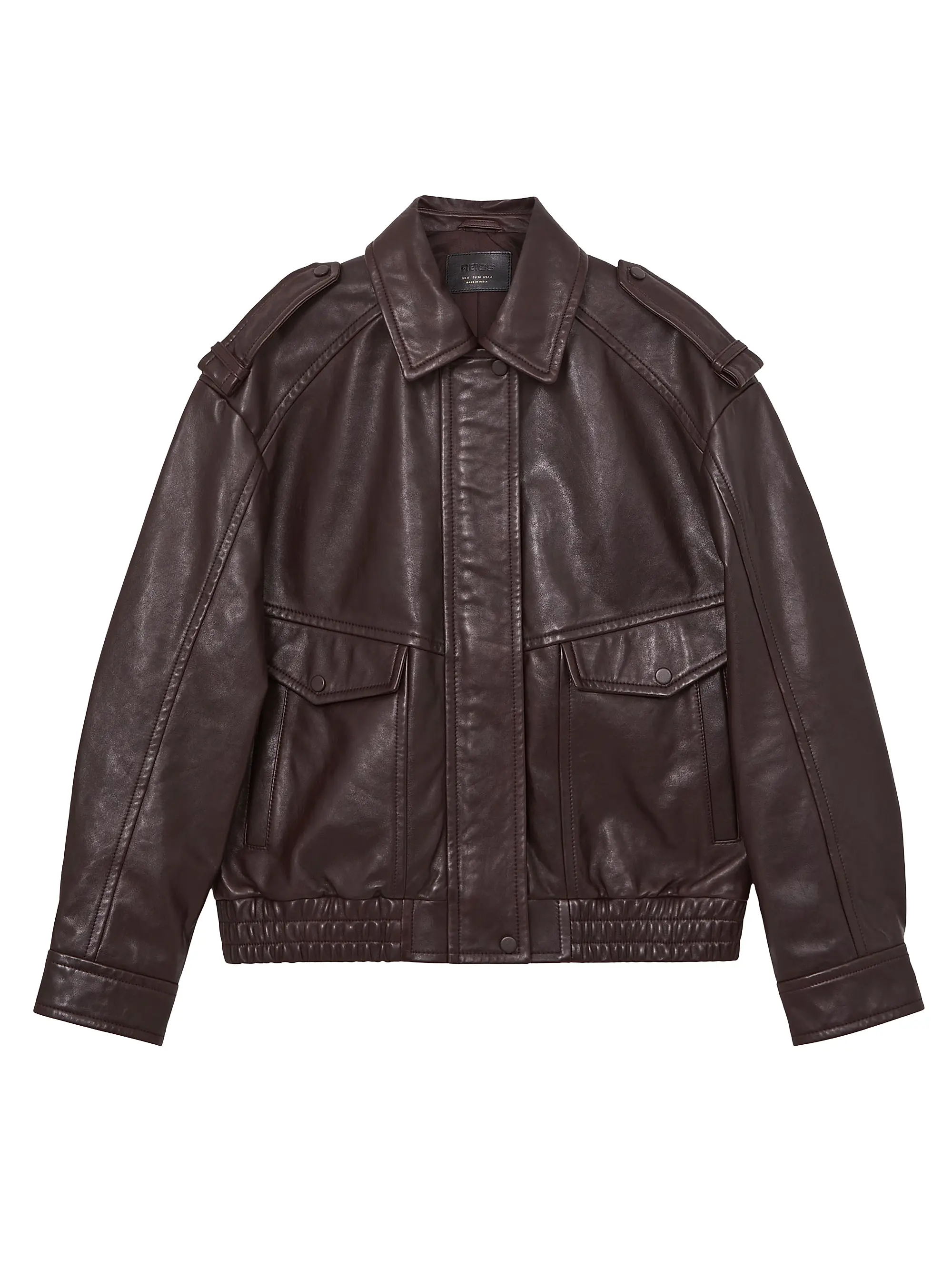 Peyton Leather Bomber Jacket