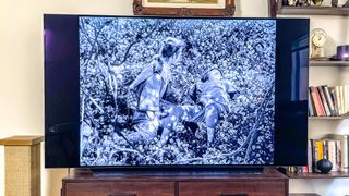 LG C1 OLED TV displaying Seven Samurai