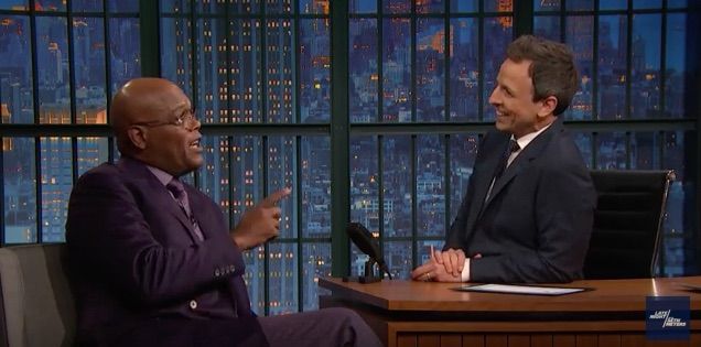 Samuel L. Jackson and Seth Meyers.