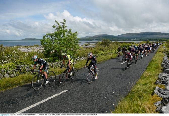 The peloton ride through Bell Harbour, Co. Clare