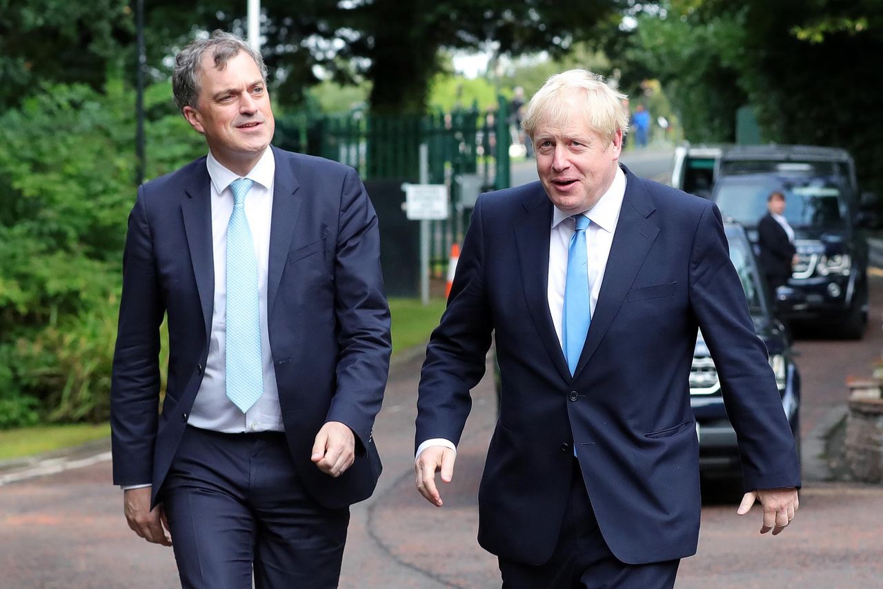 Boris Johnson and Northern Ireland Secretary Julian Smith.