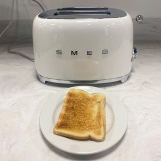 Image of Smeg toaster being tested at Future test facility on countertop