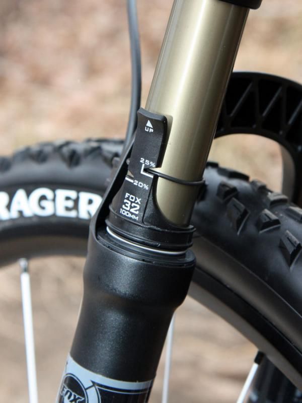 A handy sag meter is included with the bike and makes for easy setup.