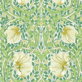 green floral patterned wallpaper