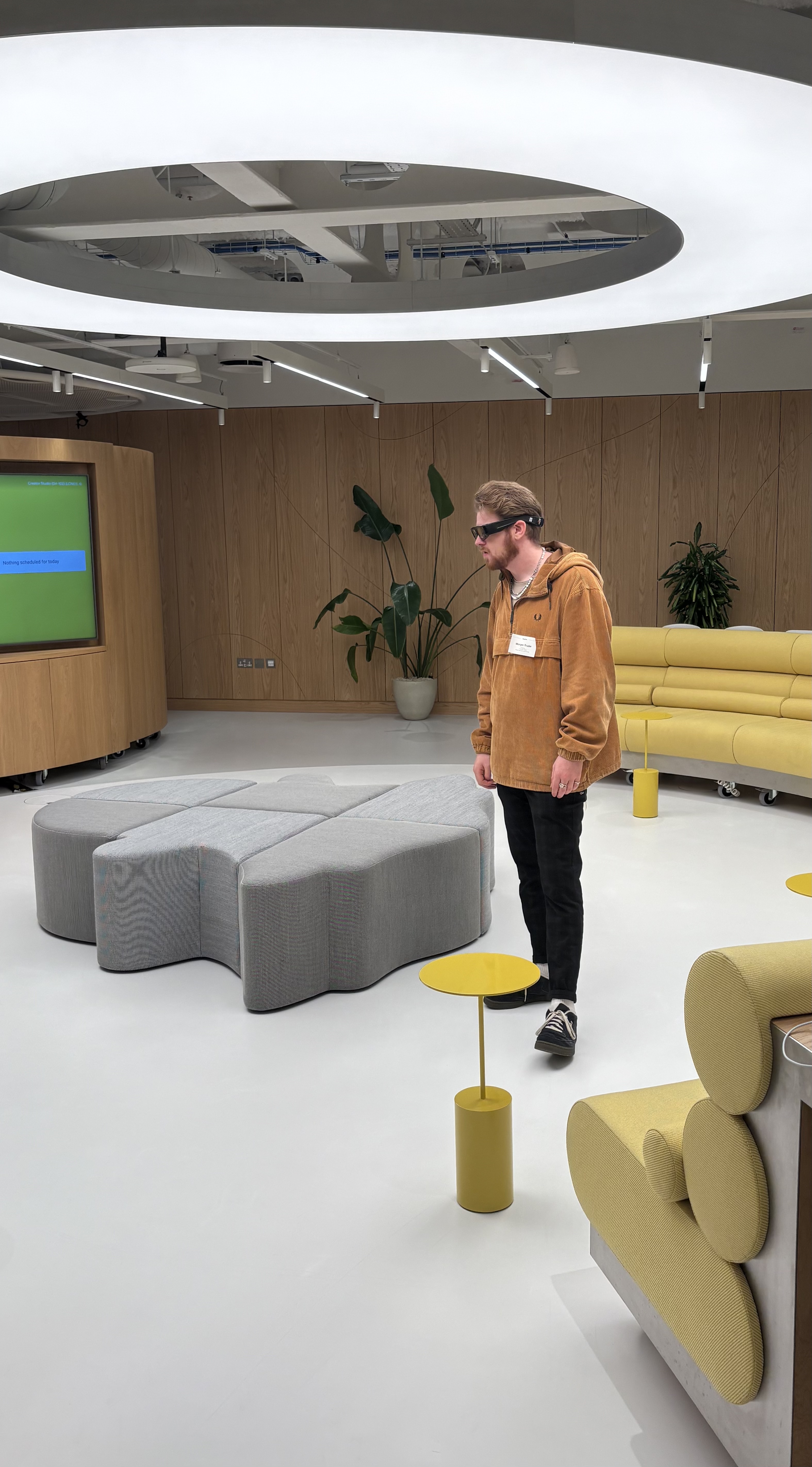 A man using Snapchat&#039;s Spectacles
