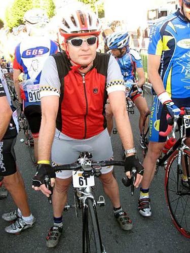 Author awaits the start.