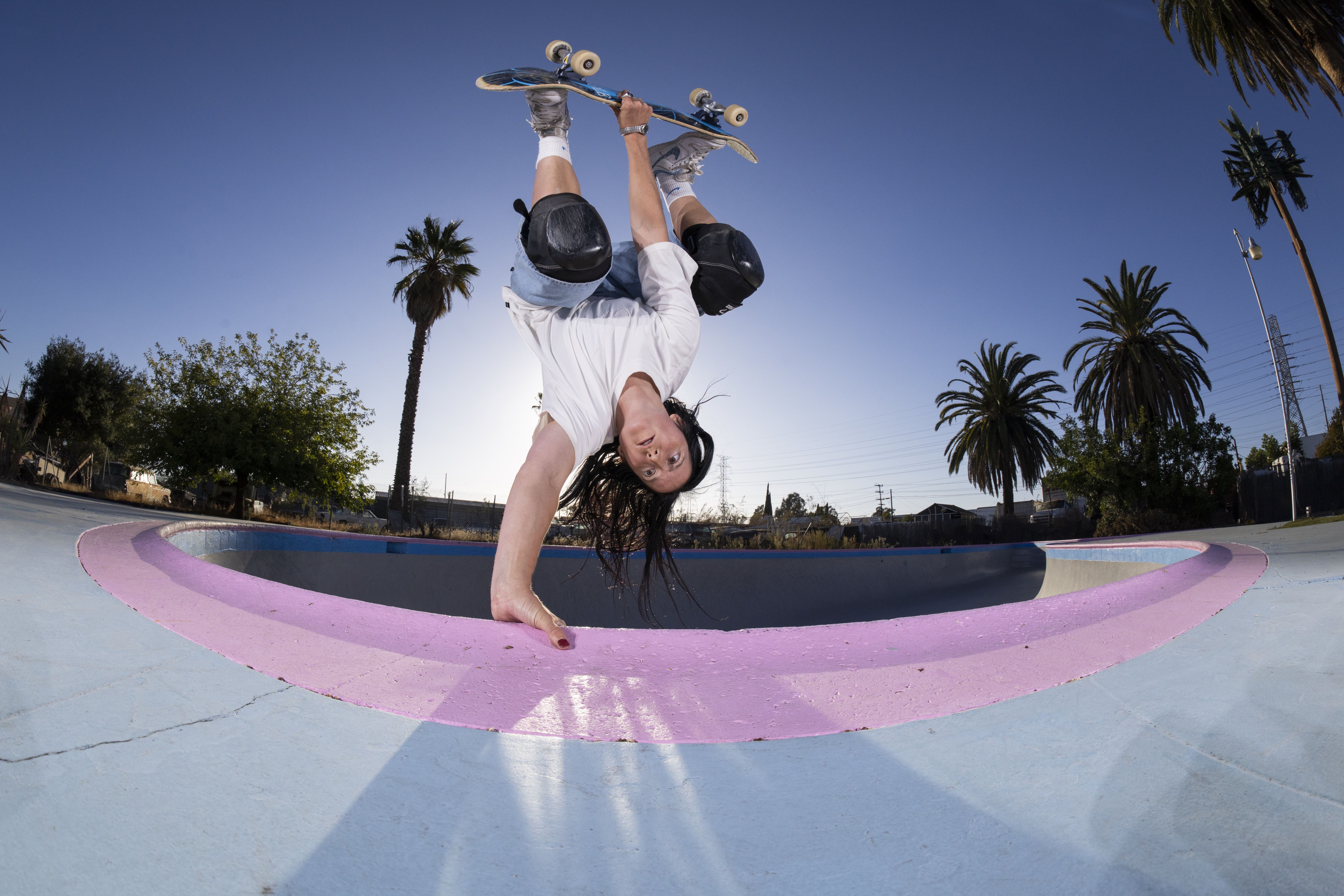 Sample images of skateboarders photographed with the new Canon RF 7-14mm f/2.8-3.5 L Fisheye STM