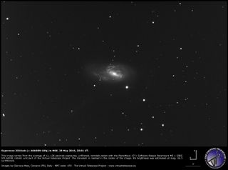 Supernova ASASSN-16fq captured on May 29, 2016, using the telescopes belonging to the Virtual Telescope project.