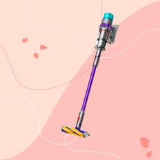 Dyson Gen5 Detect on Ideal Home pink graphic background