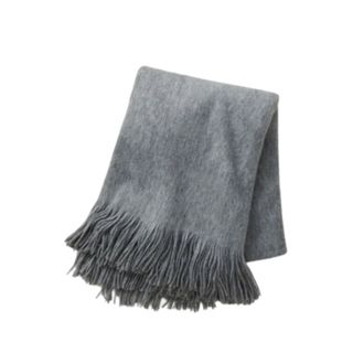 grey fuzzy throw blanket