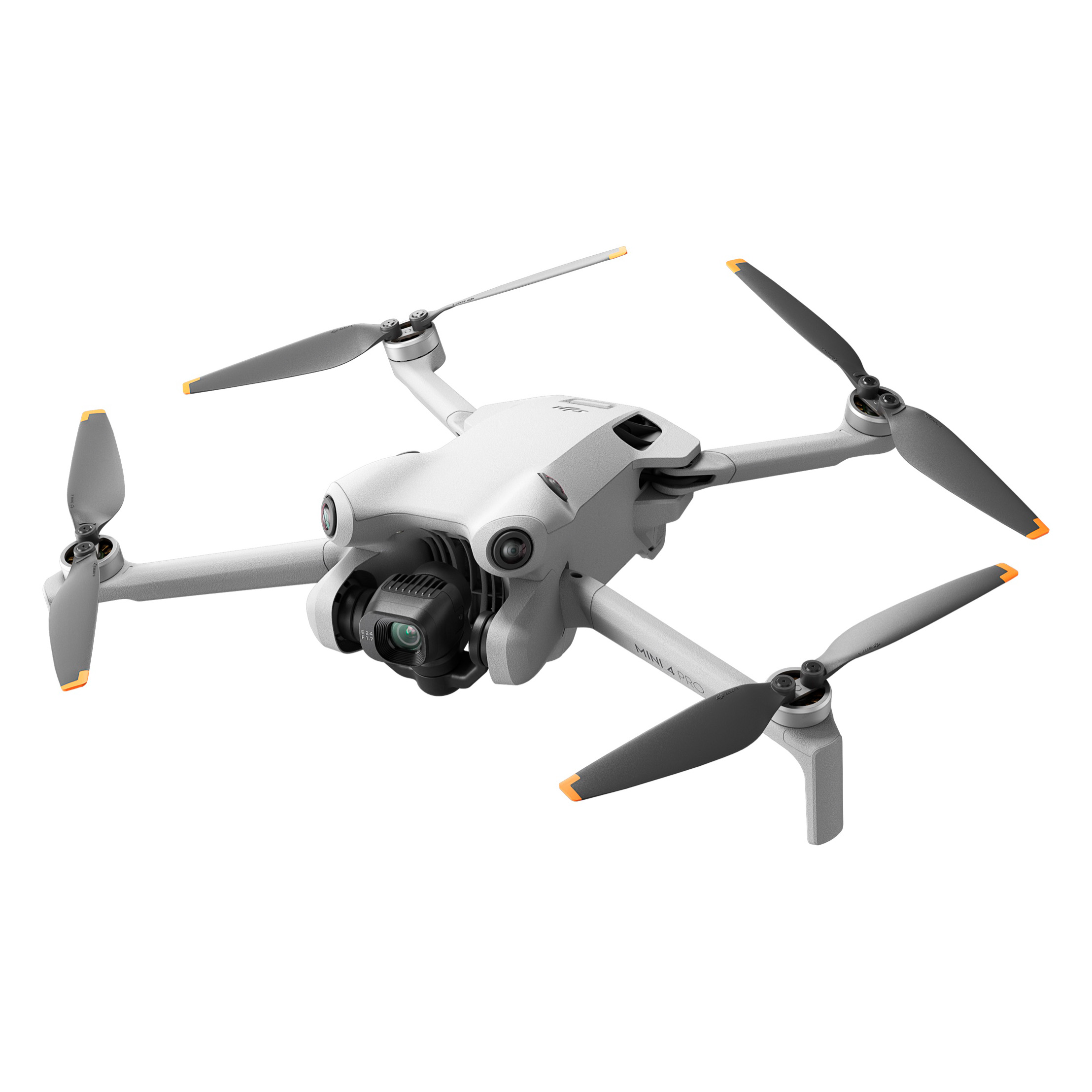 DJI Mini 4 Pro against a white background