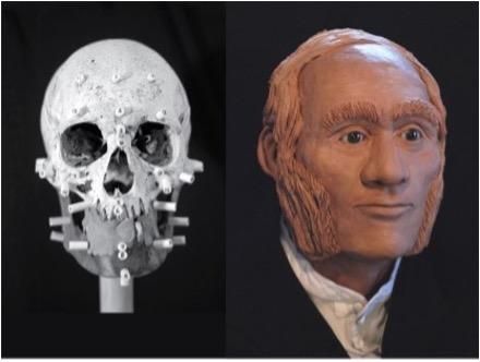 A facial reconstruction of John Gregory, the first explorer from the disastrous 1845 Franklin expedition to have his remains identified.