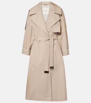 Oversized Twill Trench Coat