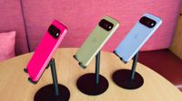 The back of all three Google Pixel 11 colors