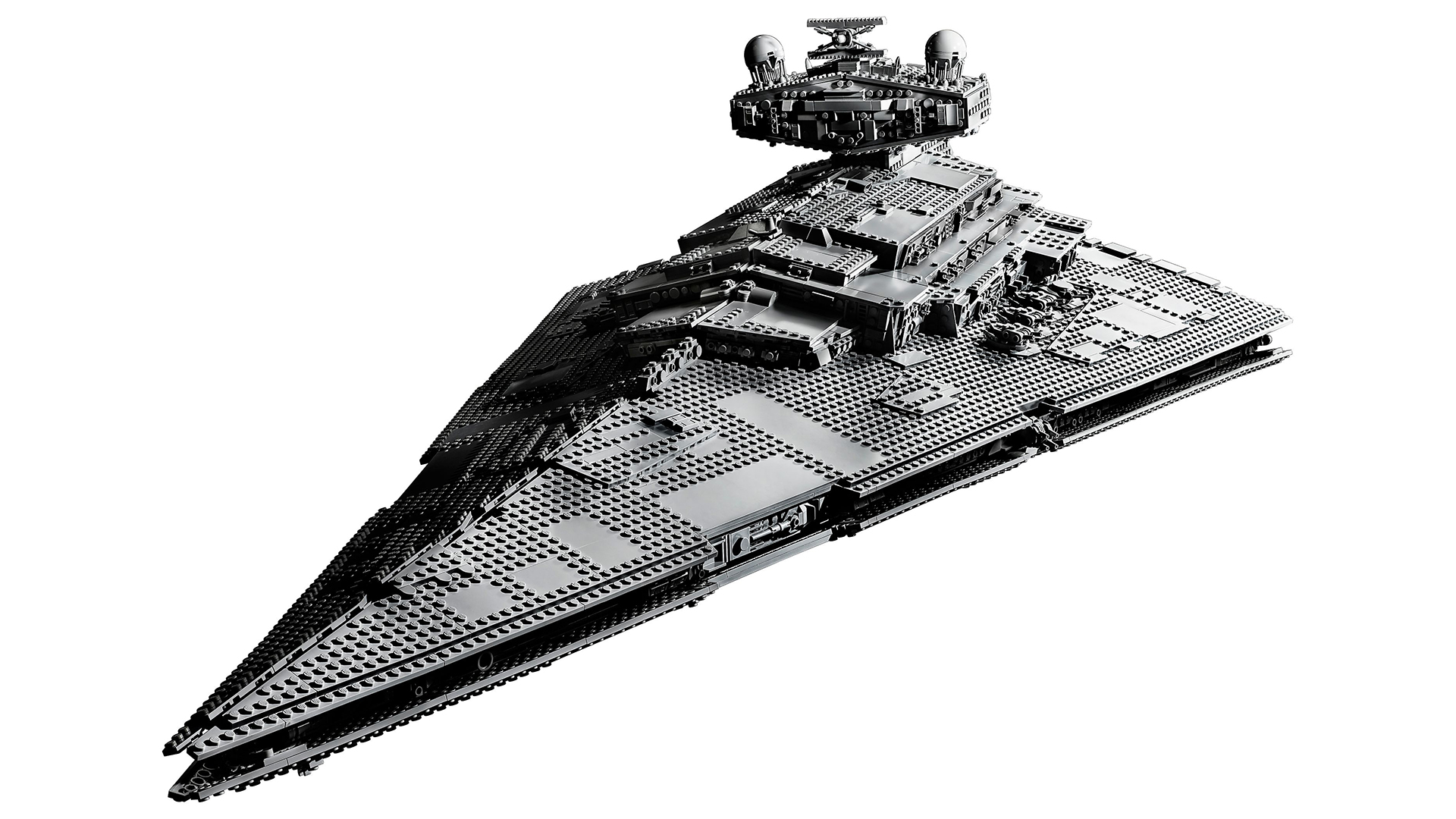 Lego Star Wars Star Destroyer on white background