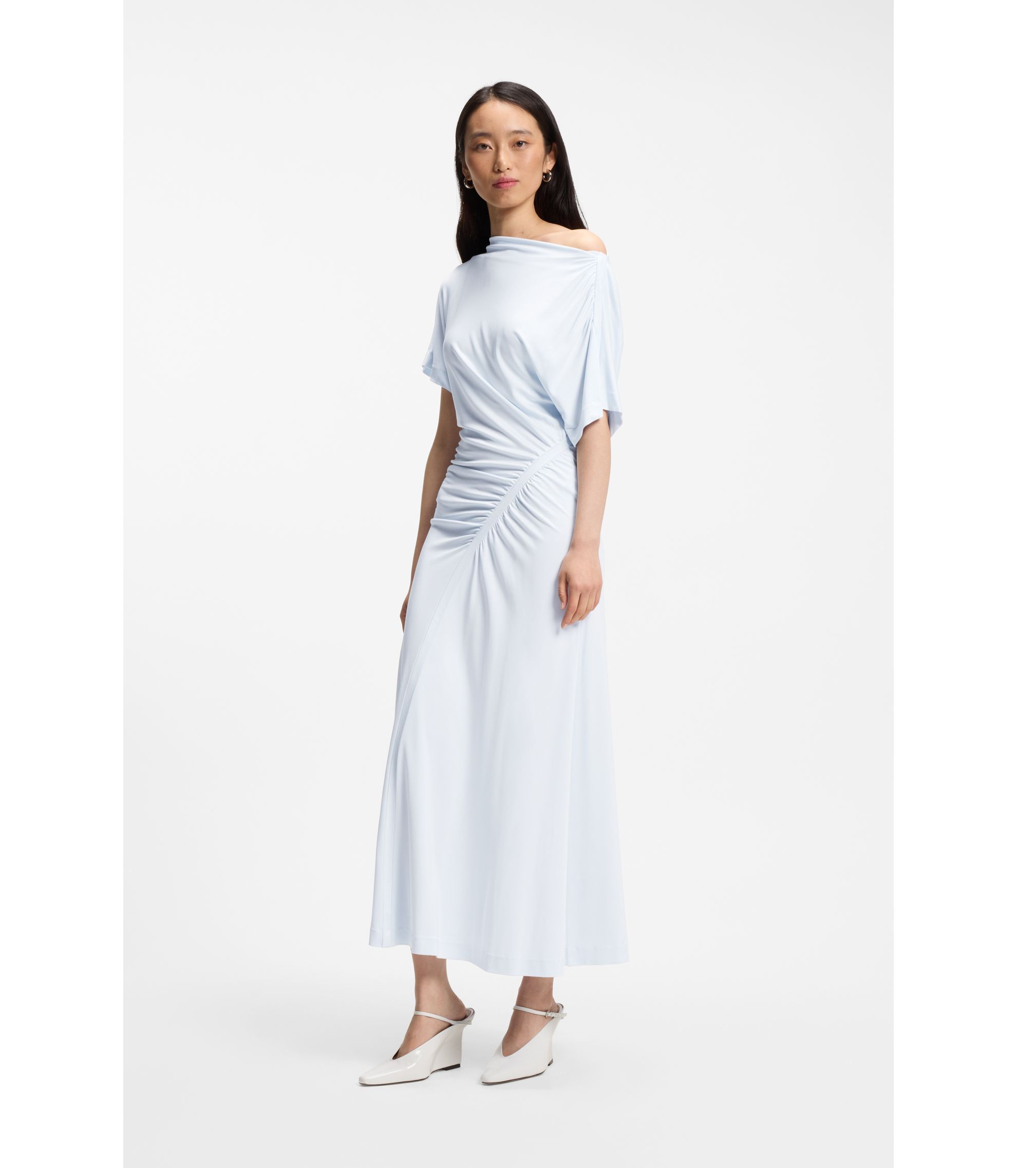 Slim-Fit Dress With Gathered Details