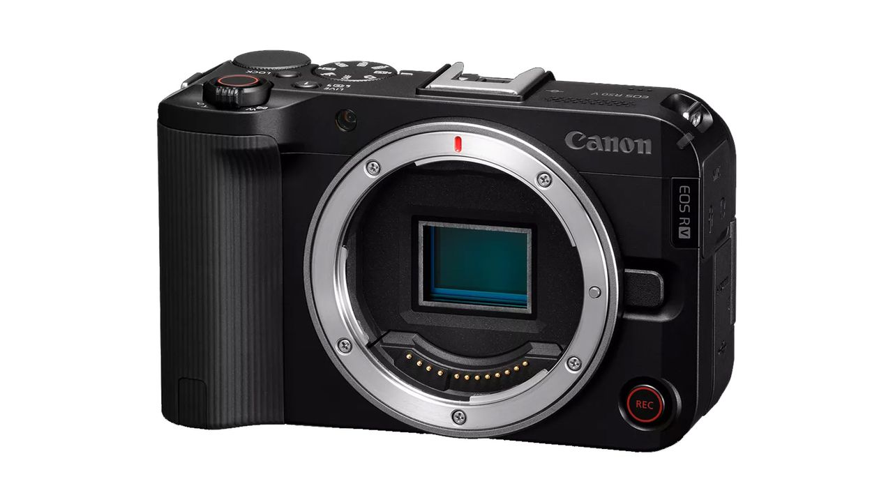 A Canon EOS R50 V camera.