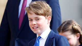 Prince George of Wales attends the traditional Easter Sunday Mattins Service