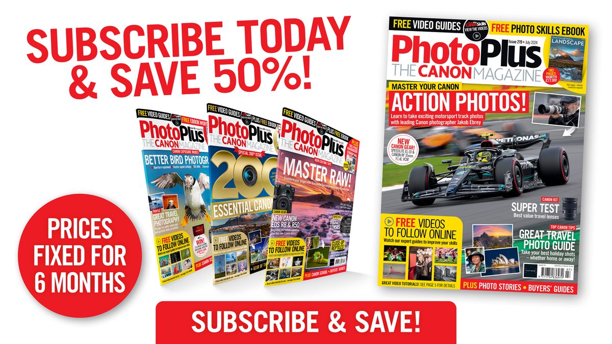 Image for New PhotoPlus: The Canon Magazine July issue 219 – Big half-price sale! Save 50% on subs!