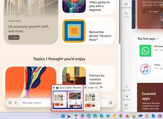 Taskbar Snap groups