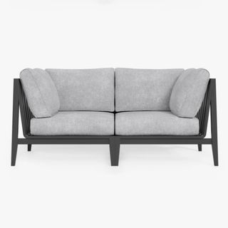 An Outer Charcoal Aluminum Outdoor Loveseat