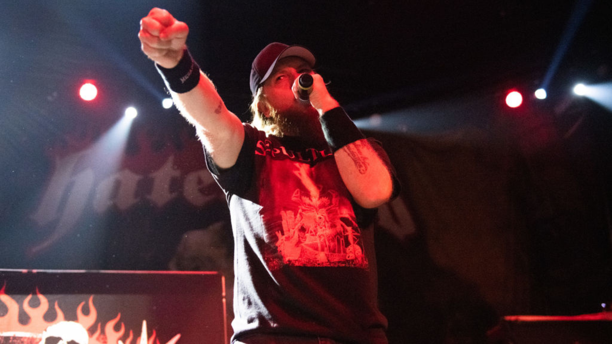 Singer Jamey Jasta of Hatebreed performs onstage at Hollywood Palladium on July 29, 2022 in Los Angeles, California. 