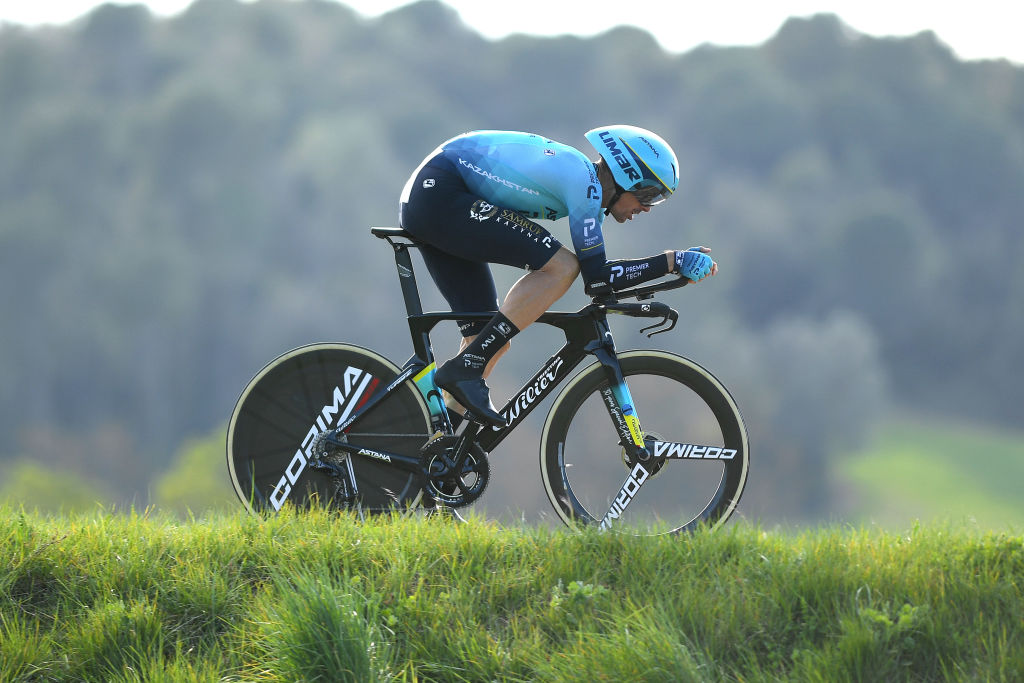 PLA DE LESTANY BANYOLES SPAIN MARCH 23 Luis Leon Sanchez Gil of Spain and Team Astana Premier Tech during the 100th Volta Ciclista a Catalunya 2021 Stage 2 a 185km Individual Time Trial stage from Pla de LEstany Banyoles to Pla de LEstany Banyoles 145m ITT VoltaCatalunya100 on March 23 2021 in Pla de LEstany Banyoles Spain Photo by David RamosGetty Images