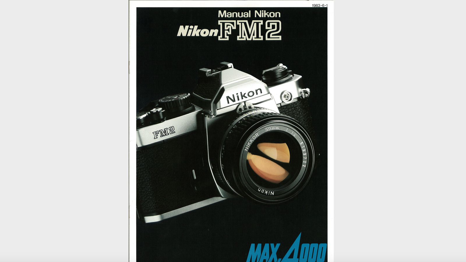 Photos of the Nikon FM2 camera in its manual