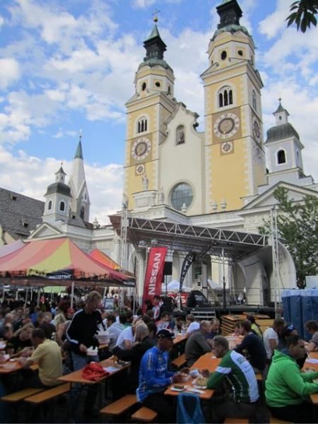 We took a quick ride around the Brixen shopping district after dinner.