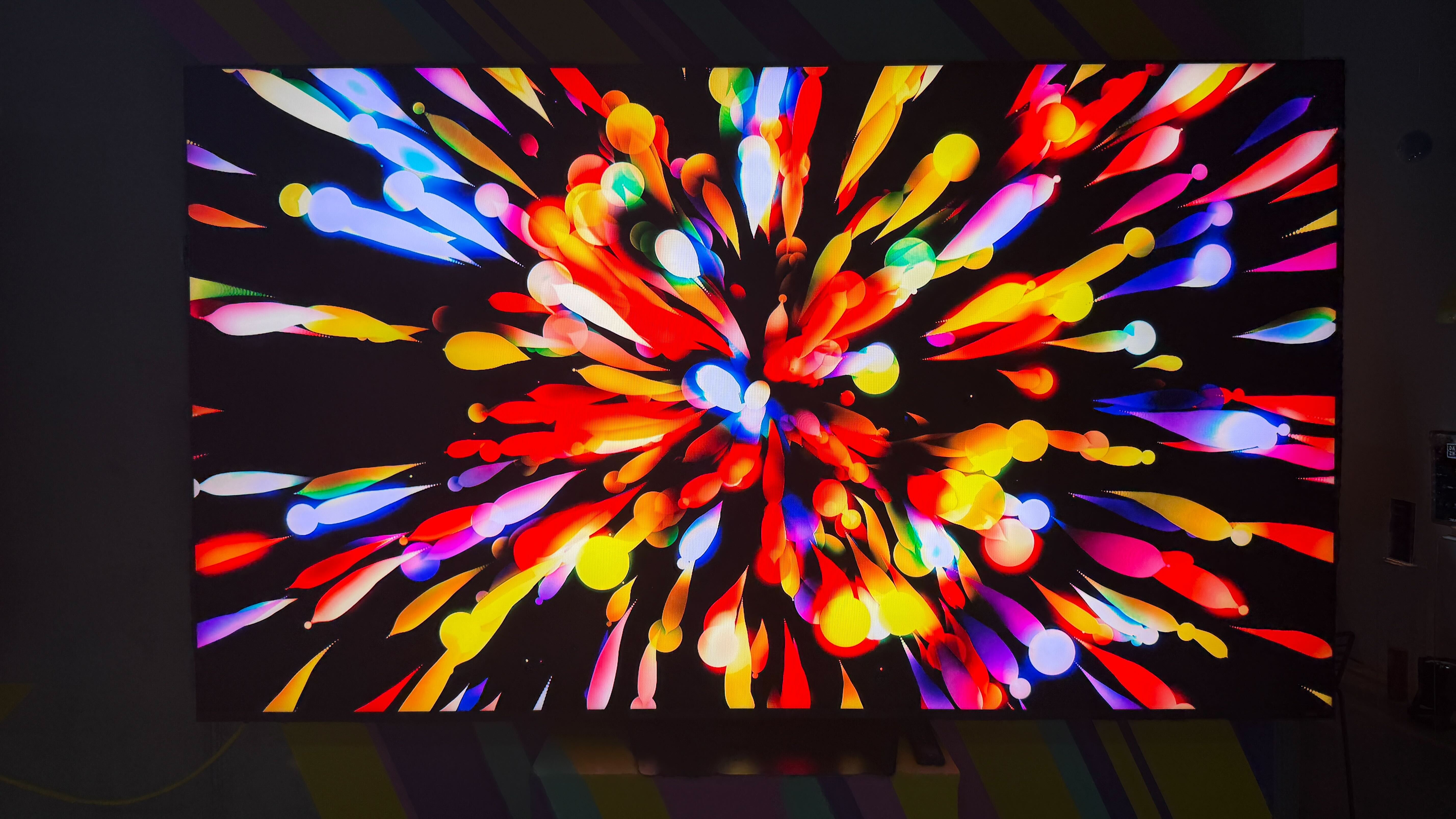 Hisense UR8 on a stand at a press event