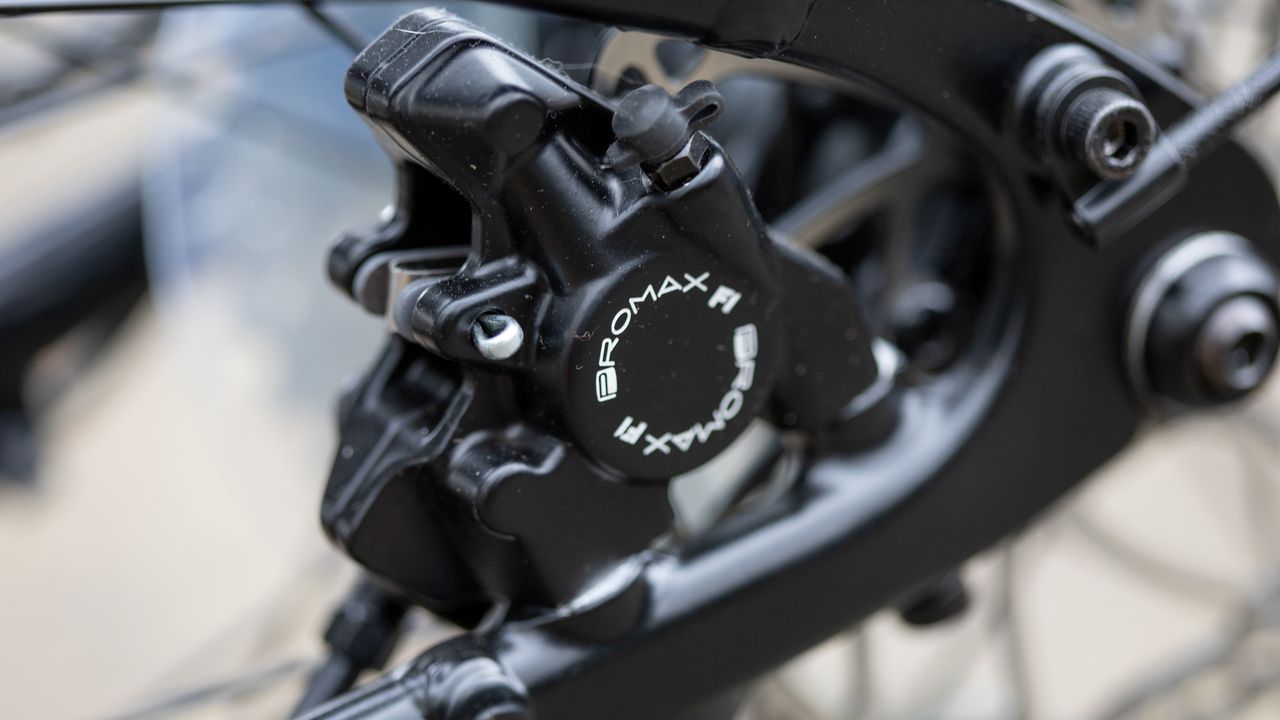Woom Now 6 Kids Bike detail of rear hydraulic brake