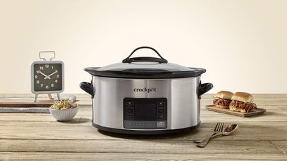 One of the best slow cookers, the Crock-Pot MyTime slow cooker on a countertop