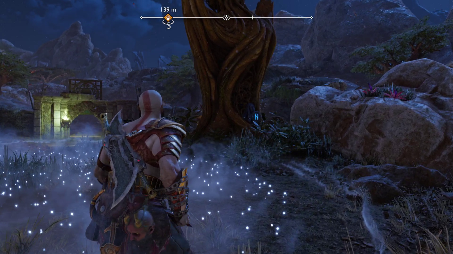 God of War Ragnarok runic Nornir chests in the Vanaheim crater area