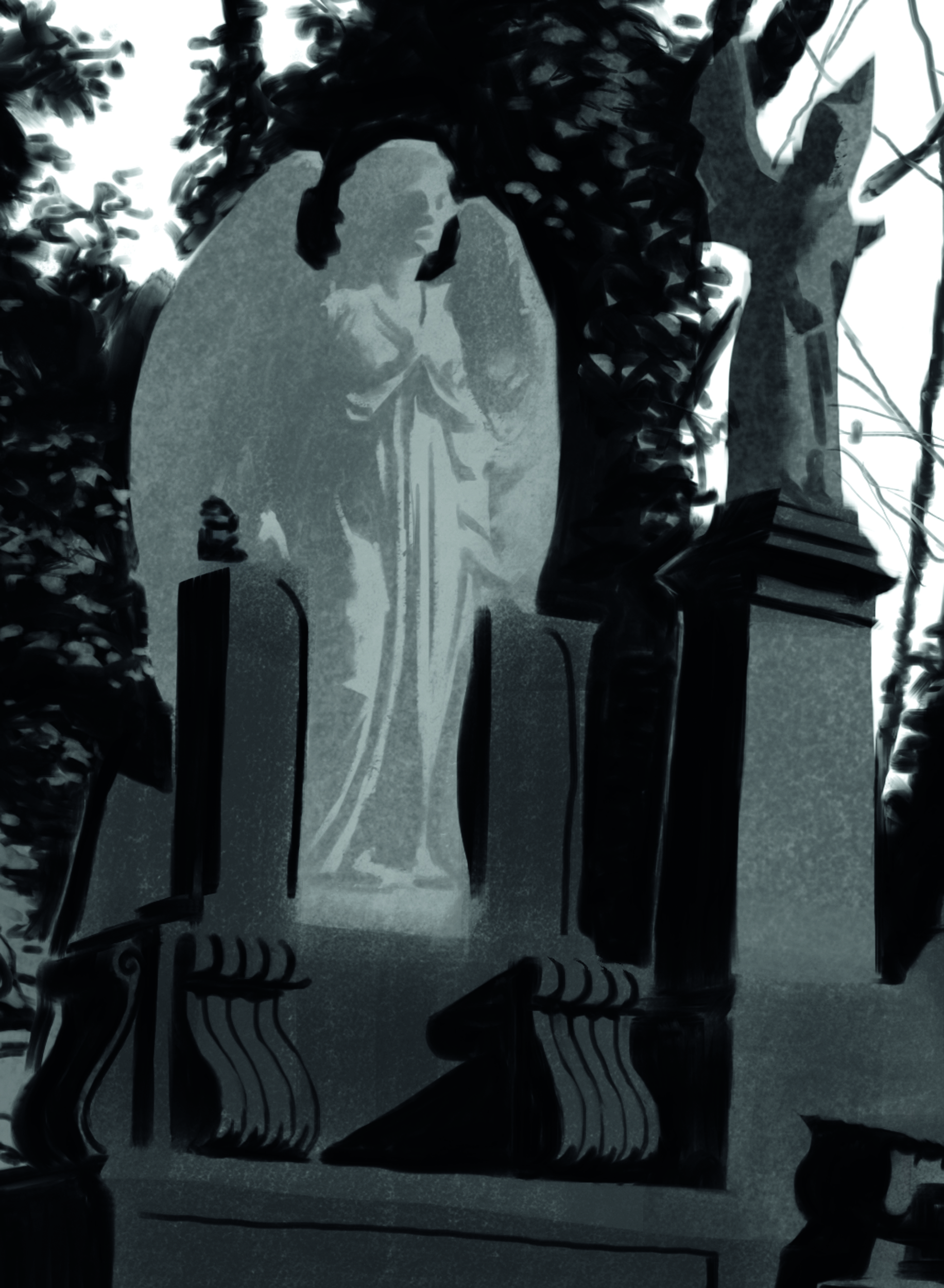 Karlsimon visits Highgate Cemetery to show how comic book techniques can be applied to digital tablet painting
